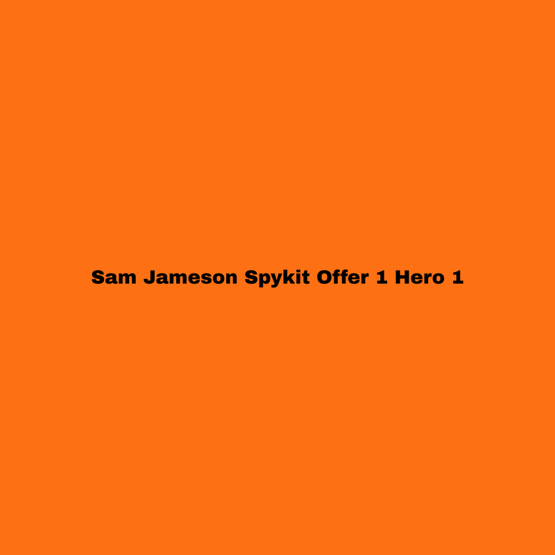 The Sam Jameson Spy Kit
