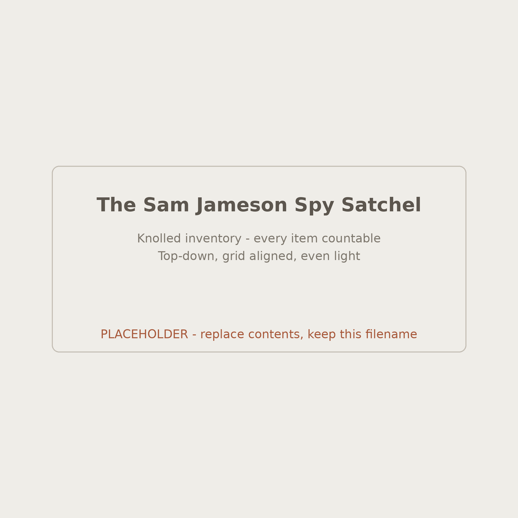 The Sam Jameson Spy Satchel kit